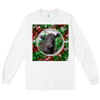 White christmas black angus cow Long Sleeve Tee - LillyAllenDesigns