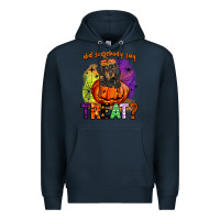 Navy did somebody say treat Premium Hoodie - BarkalooDesign