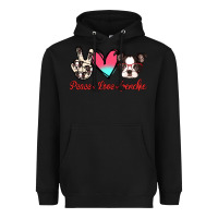 Black Peace Love Frenchie Heavyweight Hoodie - Jasminsmagicworld