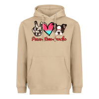 Mushroom Peace Love Frenchie Heavyweight Hoodie - Jasminsmagicworld