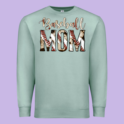 Baseball Mom Premium Sweatshirt Designed By Jasminsmagicworld