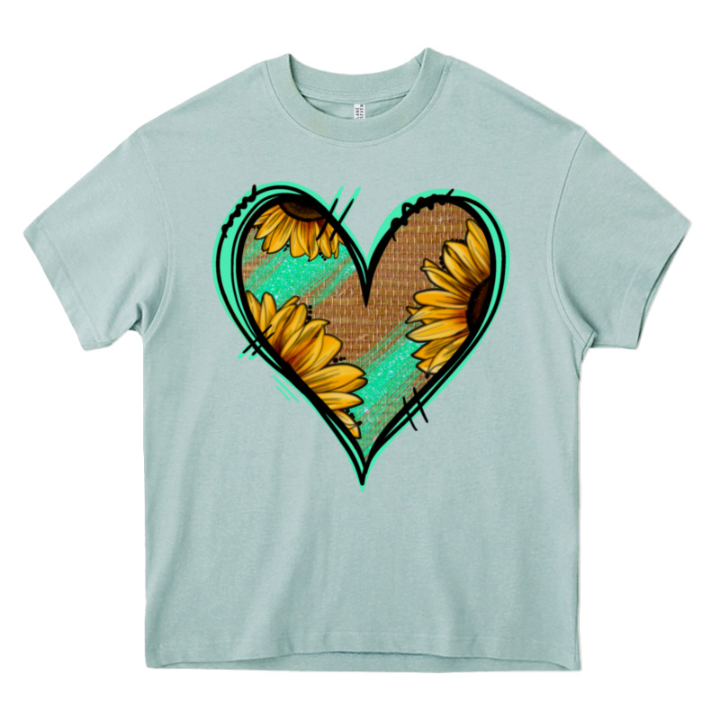 Sunflower Heart Heavy Core Tee by Jasminsmagicworld | Teevron