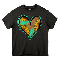 Asphalt Sunflower Heart Heavy Core Tee - Jasminsmagicworld