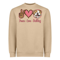 Mushroom Peace Love Bulldog Heavyweight Sweatshirt - Jasminsmagicworld
