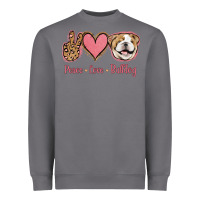 Storm Peace Love Bulldog Heavyweight Sweatshirt - Jasminsmagicworld