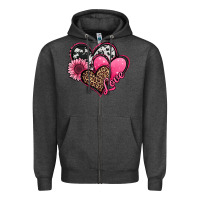 Charcoal Heather valentines day western hearts and sunflower Zipper Hoodie - Jasminsmagicworld