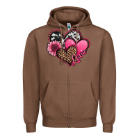Chestnut valentines day western hearts and sunflower Zipper Hoodie - Jasminsmagicworld