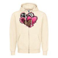 Sandshell valentines day western hearts and sunflower Zipper Hoodie - Jasminsmagicworld