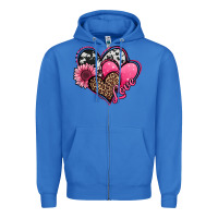 True Royal valentines day western hearts and sunflower Zipper Hoodie - Jasminsmagicworld