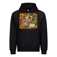 Black pumpkins with sunflowers Urban Hoodie - RanaPortraitStore