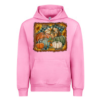 Fuchsia Pink pumpkins with sunflowers Urban Hoodie - RanaPortraitStore