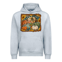 Heather Grey pumpkins with sunflowers Urban Hoodie - RanaPortraitStore
