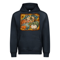 Navy pumpkins with sunflowers Urban Hoodie - RanaPortraitStore