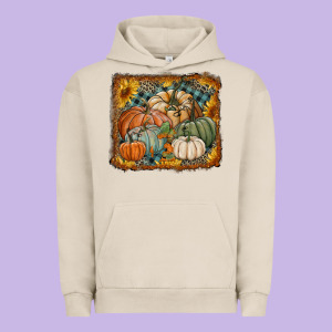 Pumpkins With Sunflowers Urban Hoodie Designed By Ranaportraitstore