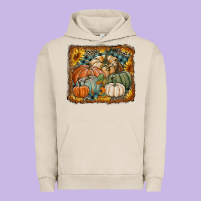 Pumpkins With Sunflowers Urban Hoodie Designed By Ranaportraitstore