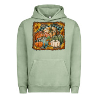 Pigment Oil Green pumpkins with sunflowers Urban Hoodie - RanaPortraitStore