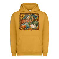 Pigment Peanut Butter pumpkins with sunflowers Urban Hoodie - RanaPortraitStore