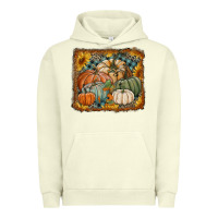 Pigment Pistachio pumpkins with sunflowers Urban Hoodie - RanaPortraitStore