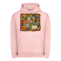 Pigment Salmon pumpkins with sunflowers Urban Hoodie - RanaPortraitStore