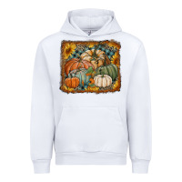 White pumpkins with sunflowers Urban Hoodie - RanaPortraitStore
