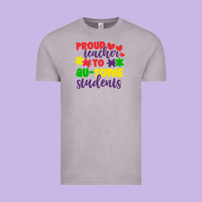 Proud Teacher To Ausome Students Vintage Tee Designed By Cowhidedigitalart