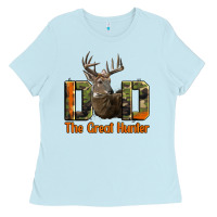 Baby Blue Western Dad The Great Deer Hunter Ladies Tee - LillyAllenDesigns