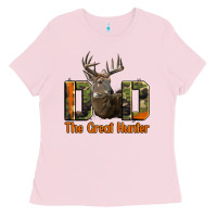 Bubblegum Pink Western Dad The Great Deer Hunter Ladies Tee - LillyAllenDesigns
