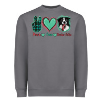 Storm Peace Love Border Collie Heavyweight Sweatshirt - Jasminsmagicworld