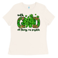 Bone With god all things are possible St. Patrick's Day Ladies Tee - LillyAllenDesigns