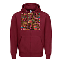 Burgundy valentines day violin and cowboy boots country music Zipper Hoodie - Jasminsmagicworld