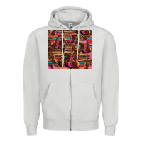 Dove Grey valentines day violin and cowboy boots country music Zipper Hoodie - Jasminsmagicworld