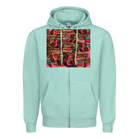 Seafoam valentines day violin and cowboy boots country music Zipper Hoodie - Jasminsmagicworld