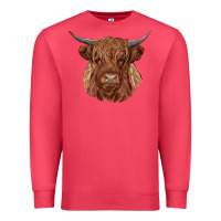 Cardinal highland cow Premium Sweatshirt - RanaPortraitStore