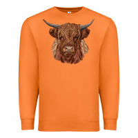 Carrot highland cow Premium Sweatshirt - RanaPortraitStore