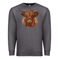 Charcoal Heather highland cow Premium Sweatshirt - RanaPortraitStore