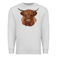 Dove Grey highland cow Premium Sweatshirt - RanaPortraitStore