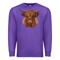 Purple highland cow Premium Sweatshirt - RanaPortraitStore