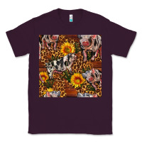 Plum Western Spotted Pig With Sunflowers Seamless Classic Tee - FaDigitalArtStudio