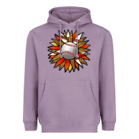 Lavender Baseball Sunflower Heavyweight Hoodie - Jasminsmagicworld