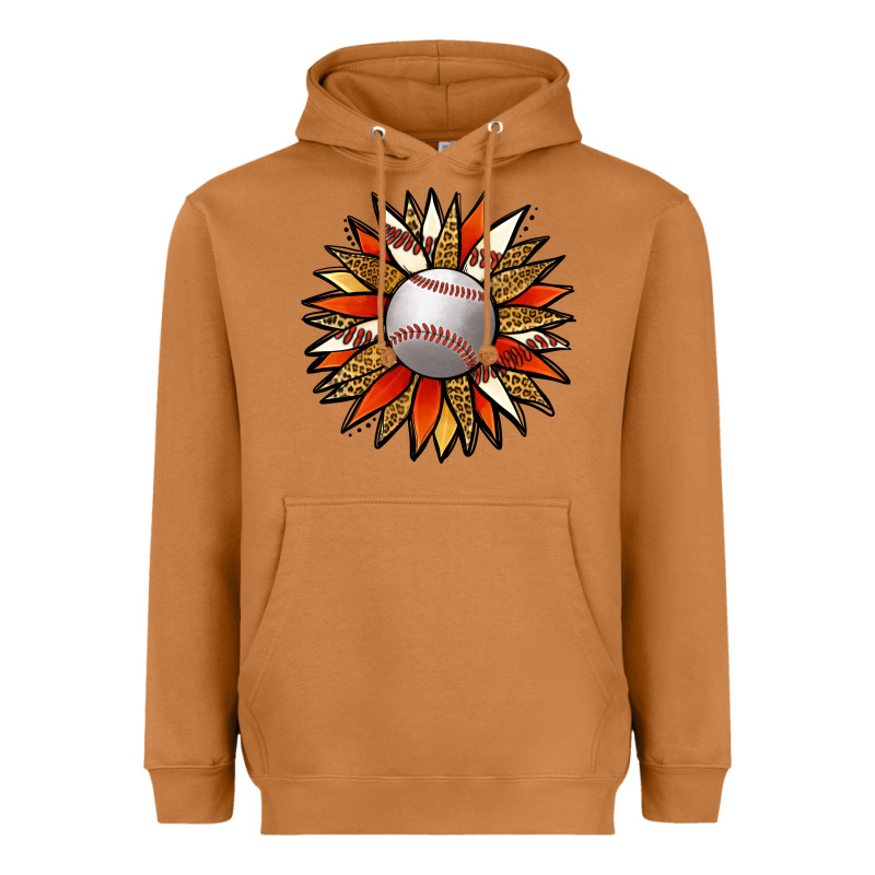 Baseball Sunflower Heavyweight Hoodie by Jasminsmagicworld | Teevron