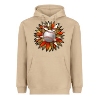 Mushroom Baseball Sunflower Heavyweight Hoodie - Jasminsmagicworld