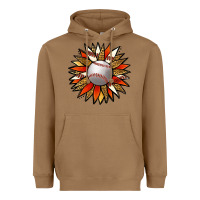 Toasted Coconut Baseball Sunflower Heavyweight Hoodie - Jasminsmagicworld