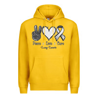 Lemon Peace Love Cure Lung Cancer Premium Hoodie - Jasminsmagicworld