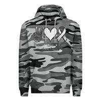 Slate Camo Peace Love Cure Lung Cancer Premium Hoodie - Jasminsmagicworld