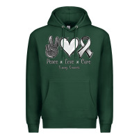 Sports Green Peace Love Cure Lung Cancer Premium Hoodie - Jasminsmagicworld