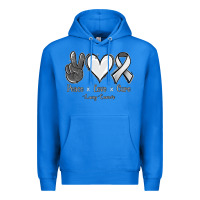 True Royal Peace Love Cure Lung Cancer Premium Hoodie - Jasminsmagicworld