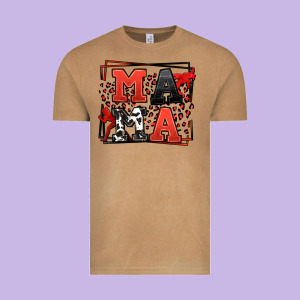 Wrestling Mama Red And Black Vintage Tee Designed By Lillyallendesigns
