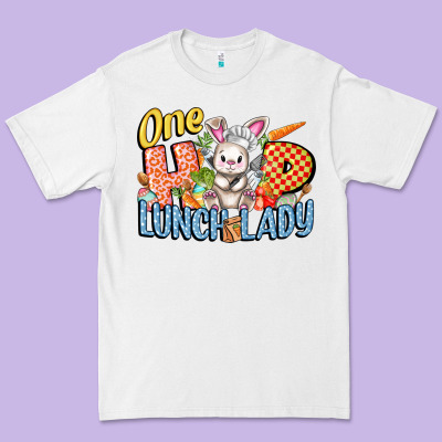One Hip Lunch Lady Easter Day Premium Tee Designed By Fadigitalartstudio