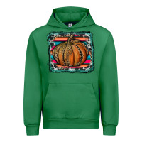 Emerald leopard pumpkin with serape background Urban Hoodie - RanaPortraitStore