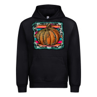 Forest Green leopard pumpkin with serape background Urban Hoodie - RanaPortraitStore